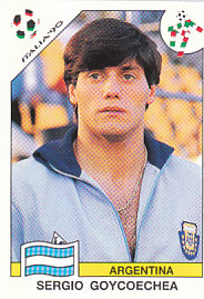 Sergio Goycoechea WC 1990 Argentina samolepka Panini World Cup Story #212